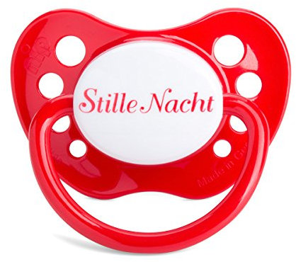 :: Stille Nacht – Schnuller/Beruhigungssauger aus Silikon – der Qualitätssauger – nicht nur zu Weihnachten – schenkt Babys und Eltern ganzjährig ruhigen Schlaf