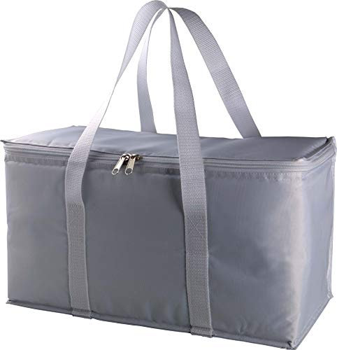 große Kühltasche für Einkäufe, Flaschen oder zum Picknick, grau 38 x 19 x 21 cm von notrash2003