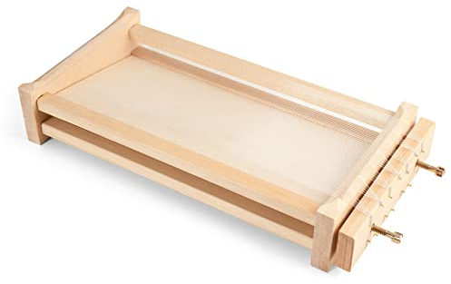 Home Chitarra Dough Cutter, Wood, Brown, 45x22 cm