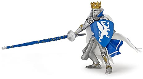 Papo - Realistic Blue Dragon King Figure - Ages 3+ - Fantasy & Medieval Collection - Creative Play Royal World - Gift Idea Toy for Girls and Boys