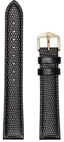 HIRSCH Rainbow 20mm Long Black Leather Watch Strap 12322650-1-20