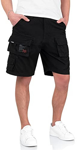 Surplus Raw Vintage Herren Cargo Trooper Shorts, schwarz, 4XL