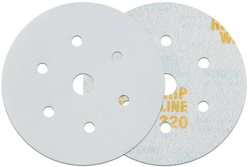 INDASA RHYNOGRIP White LINE 150mm Schleifscheiben Klettscheiben mit 6 Löchern 6H / 50 Stück - Exzenter Scheiben (Körnung: P240)