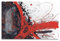 Paul Sinus Art 120x80cm Leinwandbild Leinwanddruck Kunstdruck Wandbild rot schwarz grau weiß gemalt