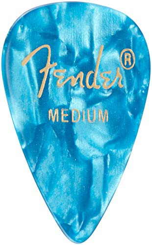 Fender 098-2351-308 351 Shape Premium Picks, Medium, Ocean Turquoise, 144 Count