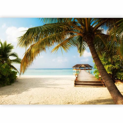 murando - Vlies Fototapete Tropische Insel 350x256cm Foto Tapete Schlafzimmer Wohnzimmer Vliestapete XXL Motivtapeten Bildtapete 3d Effekt Wand Dekoration - Natur Landschaft Strand Meer c-A-0061-a-a