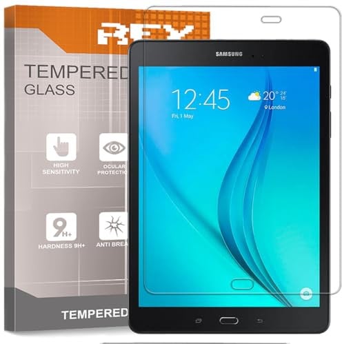 REY Protector de Pantalla para Samsung Galaxy Tab A 9.7 T550 T555 Cristal Vidrio Templado Premium