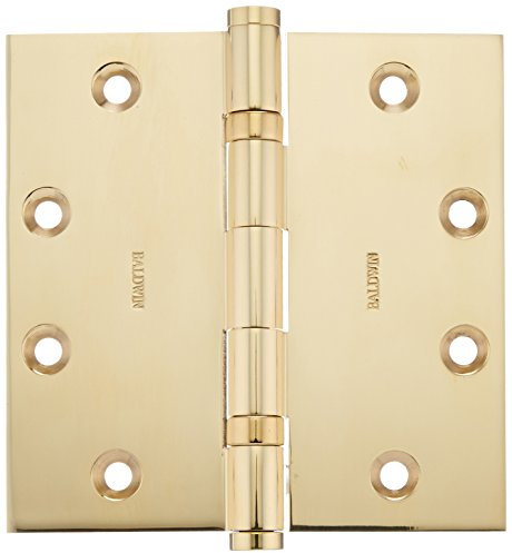 Baldwin 1046031I Square Ball Bearing Mortise Hinge, Unlacquered Bright Brass