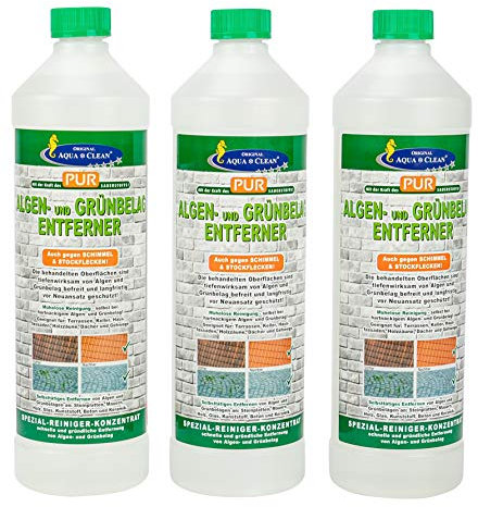 Aqua Clean PUR Algen- und Grünbelag-Entferner 3x1000ml