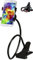 M&H-24 Handyhalterung Schwanenhals Handy Halterung Handyhalter - geeignet für iPhone Smartphone Klammer Clip Universal Gadget für Haus Büro Bett Tisch, 360 Grad Drehbar Verstellbar Schwarz