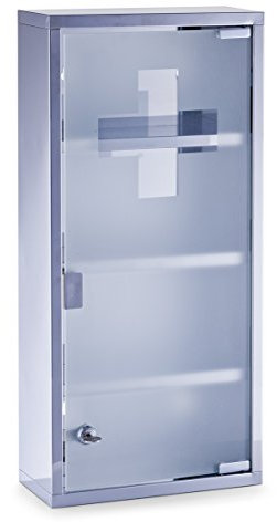 Zeller 18112 Medizinschrank, Edelstahl / 27 x 12 x 57 cm, rechteckig
