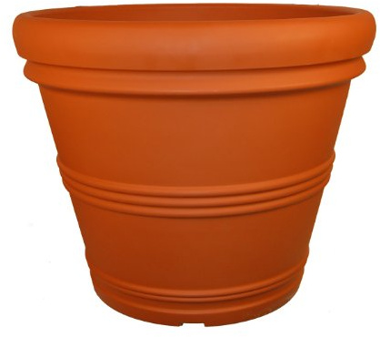 Tusco Products RR155TC Classic Rolled Rim Garden Planter, 15.5, Terra Cotta