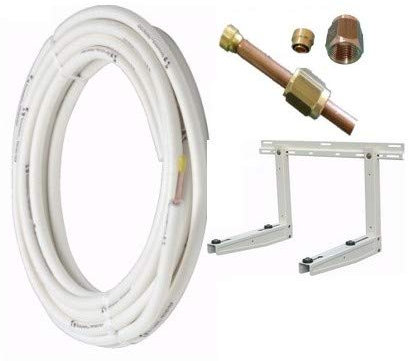 3S SuperSamaStore KI.2.1/4-1/2 Kit Installazione Climatizzatore Monosplit 2 Metri, con Tubi Rame 1/4 e 1/2 Preisolati, Raccordi Autocartellanti, Cavo, Tubo Condensa e Staffa