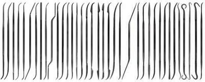 PFERD 015056 Riffler Dateien/Raspeln, Präzisionsfeilen, Serie 917P, 2 Hieb, 150mm x 3.2mm, 12 Stück