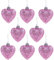 Christmas Concepts® Pack of 8-60mm Heart Shaped Christmas Tree Baubles – Glitter Decorated Baubles (Baby Pink)