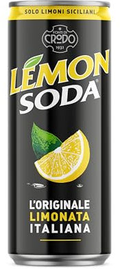 Lemonsoda | Bevanda Gassata al Limone, 1 Lattina da 33 cl, L'originale Limonata Italiana, Rinfrescante, con Succo di Limoni Siciliani, Senza Coloranti