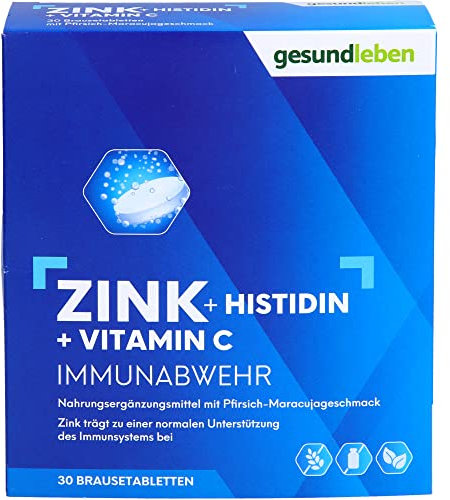 Gesund Leben Zink+Histidin+Vitamin C Brausetabletten, 3X10 S