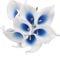 Calcifer®Real Touch Calla Lily Bridal Latex Wedding Bouquet Flower Bouquets (White&Blue Heart, 20 Pcs)