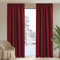 PONY DANCE Indoor Christmas Decoration Curtain - 90 Inch Drop Thermal Insulated Window Treatment Curtain Room Divider Pencil Pleat Drapes, 1 Pair, Curtains for Living Room 90x90, Red