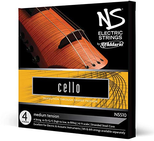D'Addario NS510 Elektrik-Cello Saitensatz mehrfach verdrillter Stahlkern Medium