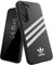 adidas Hülle Entworfen für Samsung Galaxy S23 6,1 Zoll | Stoßfester Fallschutz | Kompatibel mit kabellosem Laden | Schwarz-Weißes DREI Streifen Design | Schützende Originals Handyhülle