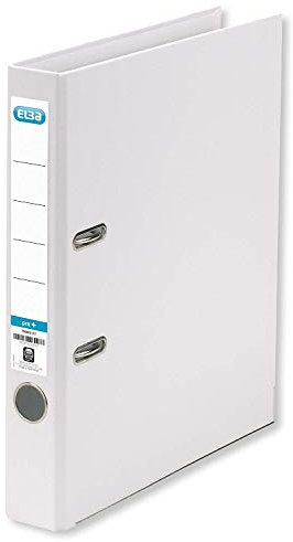 Elba Premium Akten-Ordner A4, smart Pro plus, 5 cm schmal, Kunststoff Ordner, weiss, 10 Stück