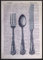 Vintage Besteck Messer Gabel Wörterbuch Seite Print Bild Küche Shabby Chic Art