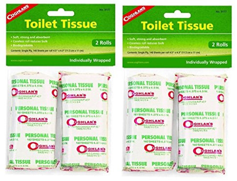 Coghlan's Toilet Tissue Biodegradeable Single Ply Strong Absorbant (2-Pack of 2)