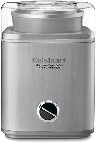 CUISINART Heladera ICE-30BCP1, 60 W, 1.23 litros, Acero Inoxidable, Plateado