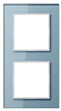 Jung AC 582 GL BLGR Rahmen Glas 2fach Serie A creation blauGrau