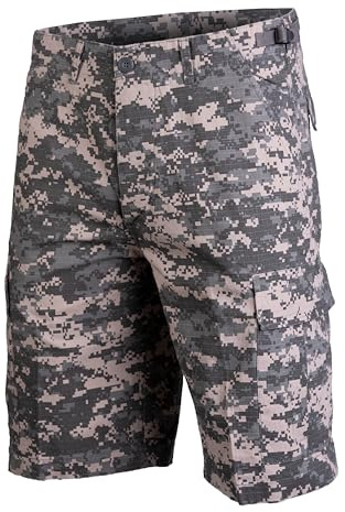 Mil-Tec US Bermuda R/S Prewash Shorts Herren • Leichte Ripstop Bermuda Shorts im Used-Look • Cargoshorts aus Baumwolle für Alltag & Outdoor • Ideal als Kurze Arbeitshose, Wanderhose
