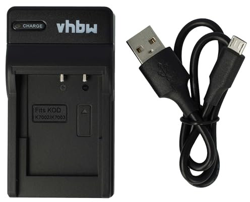 vhbw Chargeur USB Compatible avec Kodak EasyShare V530, V603 caméra caméscope Action-cam + témoin de Charge 4,2 V