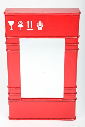point home Design-Schlüsselschrank Kanister, Spiegelschrank, rot, 50cm