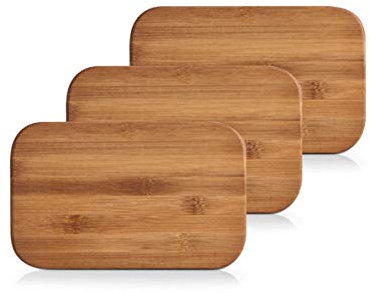 Zeller 25260 - Juego de Tablas de Cortar, 3 Unidades, 22 x 14 x 0,8 centímetros, bambú