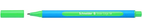 Schneider Schreibgeräte Kugelschreiber Slider Edge, Kappenmodell, M, grün, Schaftfarbe: cyan-grün, 10-er Pack