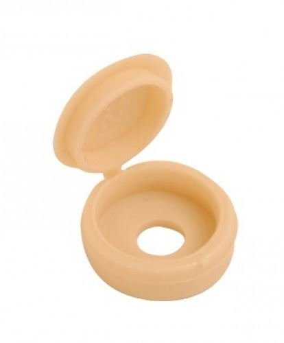 SCREW CAP CUP WASHER HINGED COVER BEIGE FOR No. 6 & 8 SCREWS (Pack of 20)