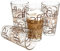 Van Well 4er Set Latte Macchiato Gläser 39cl – Stapelbare Kaffee Gläser mit Dekoration – Stilvolles Design und Praktische Aufbewahrung