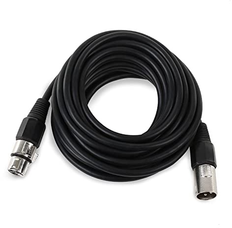 FrontStage XLR Cable 4-Piece Set (6m, Male to Female, 3 Pin) - Black
