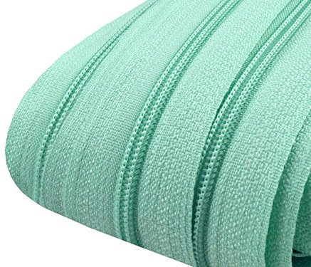 Schnoschi 2 m endlos Reißverschluss Mint 3mm Laufschiene + 5 Zipper