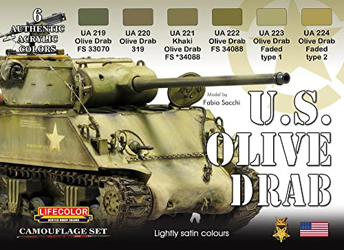 LifeColor Olive Drab Set (22ml x 6) # LC-CS11