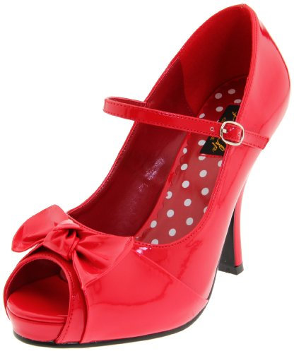 Pleaser Pinup Couture Cutiepie-02 Damen Pumps, Damen Pumps, Rot, 37 EU (4 UK)