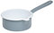 Riess, 0036-065, Stielkasserolle mit großem Ausguss 14, CLASSIC - PURE GREY, Durchmesser 14 cm, Höhe 6.7 cm, Inhalt 0.75 Liter, Emaille, helles Grau, Induktion
