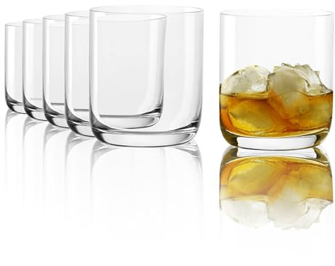 Stölzle Lausitz Whisky Gläser D.O.F. Classic 6er-Set 305ml – Hochwertige Whiskybecher in zeitlosem Design – Whiskey Tumbler aus bleifreiem Kristallglas – Spülmaschinen- & Stoßfest, Made in Germany