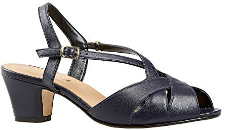 Van Dal Libby II Wide Fitting Womens Low Heel Leather Dress Sandals (3.5 UK, Midnight Leather, Numeric_3_Point_5)