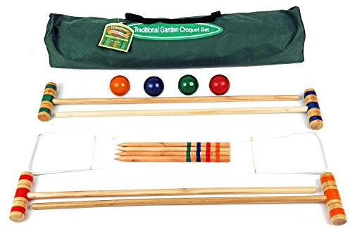 Traditional Garden Games 5060028380046 Croquet Set, Natürliche