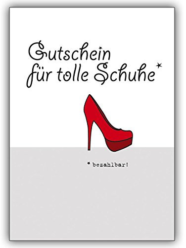 Kartenkaufrausch 1 Geburtstagskarte: Gutschein für tolle Schuhe: Blanko Gutscheinkarte • edle Gratulationskarte zum Geburtstag mit Umschlag geschäftlich & privat