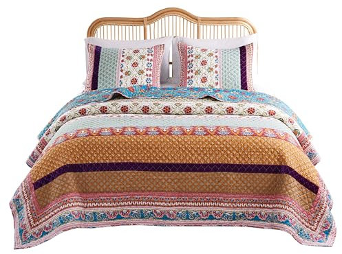 Greenland Home Thalia Quilt Set, Mehrfarbig, Twin