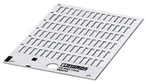 PHOENIX CONTACT US-WMT (15X4) Kabelmarker, 0.6 mm-50mm Kabeldurchmesserbereich, 15 mm x 4 mm Schriftfeldgröße, 84 Einzelschilder, Weiß, 10 Stück