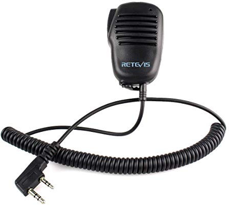 Retevis Mini Walkie Talkie Altoparlante Microfono 2 Pin Compatibile con Ricetrasmettitore RT24 RT22 RT622 RT15 RT27 RT5 RT617 RT618 RT619 Baofeng UV-5R BF-888S KENWOOD Walkie Talkies (1 pz)