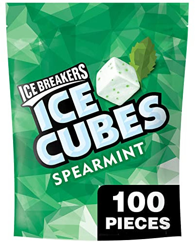 Spearmint Sugar Free Chewing Gum, Made with Xylitol, 8.11 oz Pouch (100 Pieces)